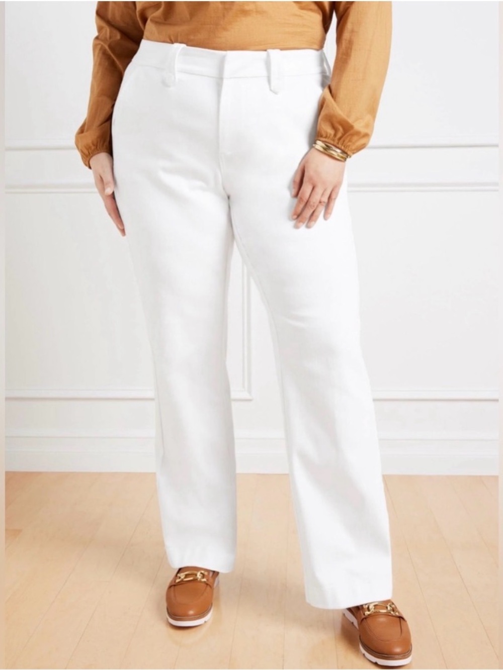 Talbots White Boot Cut Pants